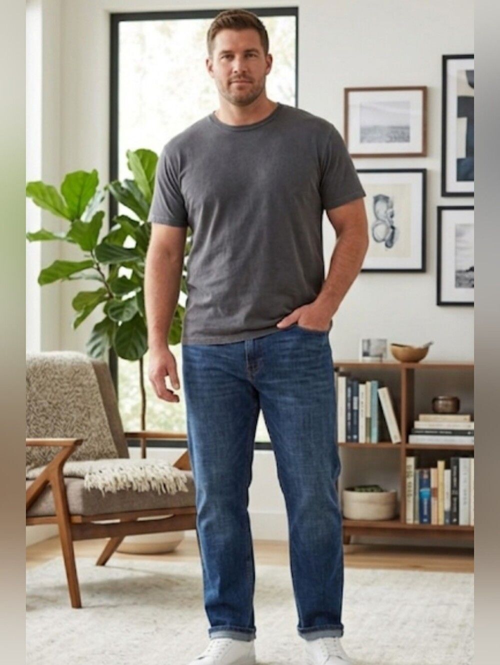 Chaps Mens Jeans Sz 40 X 30 Straight Fit